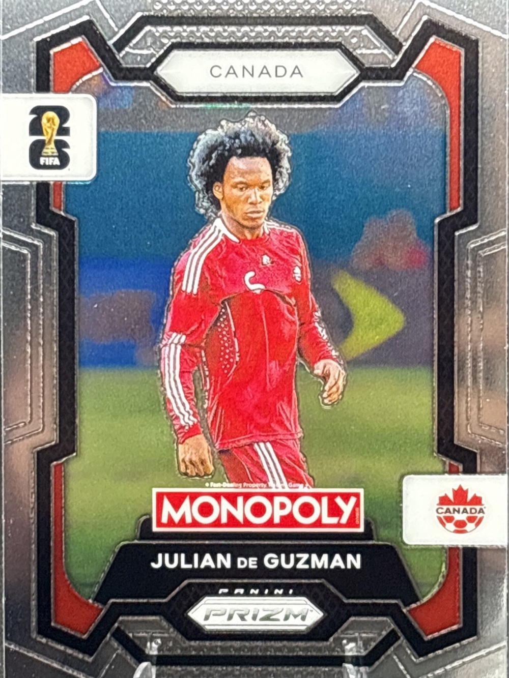 Panini Prizm Monopoly Julian de Guzman Soccer Card